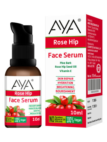Buy AYA Rosehip Face Serum (10 ml) | For Skin Repair, Hydration, Brightening and Nourishment | No Paraben, No Silicone, No Mineral Oil-Purplle