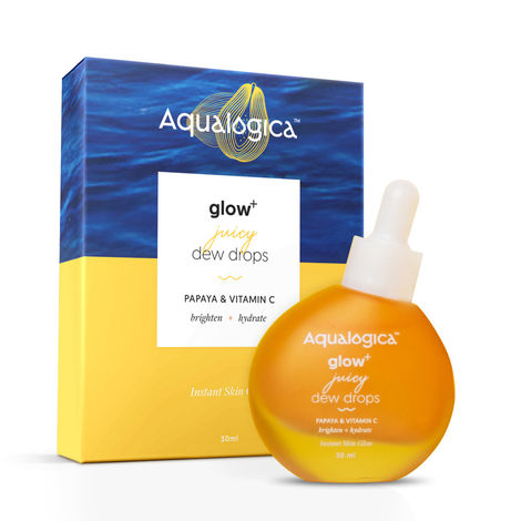 Buy Aqualogica Glow+ Juicy Dew Drops with Vitamin C & Papaya 30ml-Purplle