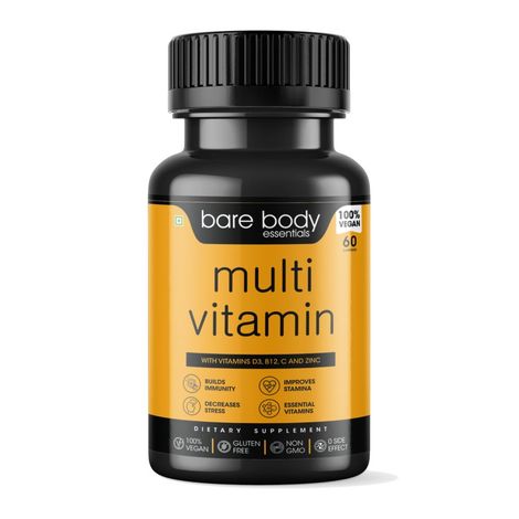Buy Bare Body Essentials Multivitamin - 60 Capsules-Purplle