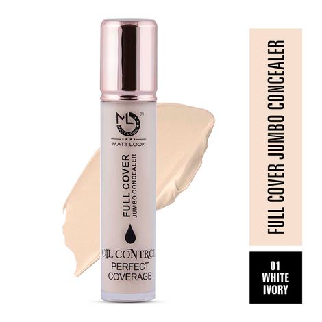 Buy Matt look Full Cover Jumbo Concealer Oil Control Perfect Coverage, Face Makeup, White Ivory (11ml)-Purplle