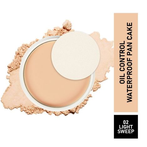 Buy Matt look Oil control Waterproof Pan Cake, Face Makeup, Light Sweep (15gm)-Purplle