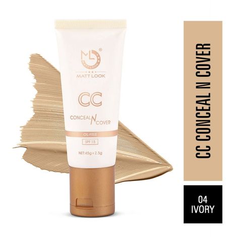 Buy Matt look CC Conceal N Cover Oil-Free SPF-15, Ivory (45gm+2.5gm)-Purplle