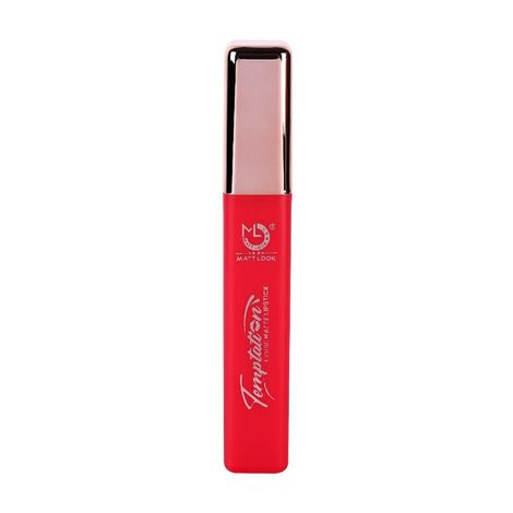 Buy Mattlook Lip Makeup Temptation Liquid Matte Lipstick, Paint Red (5 ml)-Purplle