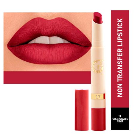 Buy Matt look Velvet Smooth Non-Transfer, Long Lasting & Water Proof Lipstick, Passionate Pink (2gm)-Purplle