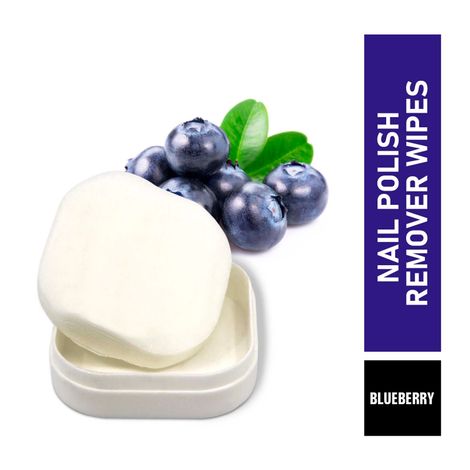 Buy Half N Half Nail Polish Remover Wipes, Blueberry (30wipes)-Purplle