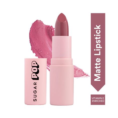 Buy SUGAR POP Matte Lipstick - 01 Taupe (Dusty Rose) a€“ 4.2 gm a€“, matte Texture & Non-drying Formula, Lipstick for Women-Purplle