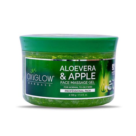 Buy OxyGlow Herbals Aloevera & Apple Face Massage Gel,500 gm,Soothes& Cleans-Purplle
