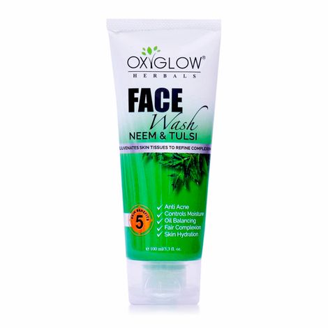 Buy OxyGlow Herbals Neem Tulsi Face wash, 100 ml, Acne-free, Balances oil-Purplle