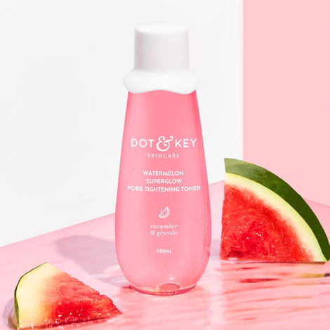 Buy Dot & Key Watermelon SuperGlow Pore Tightening Toner with Cucumber & Glycolic | For Oily, Dull & Uneven Skin Tone | 150 ml-Purplle