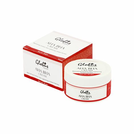 Buy Globus Naturals AHA BHA Cream for Glowing Skin, Smooth Texture & Blemish Control (50 gm)-Purplle