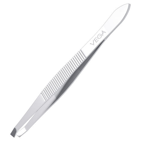 Buy VEGA Square Tip Tweezer for Facial Hair Removal & Eyebrow Shaping, Professional Eyebrow Tweezer for Women & Men, Durable Grooming Tool for Eyebrow Shaping, Chin Hair & Fine Facial Hair Removal (TW-01) 1 pc-Purplle