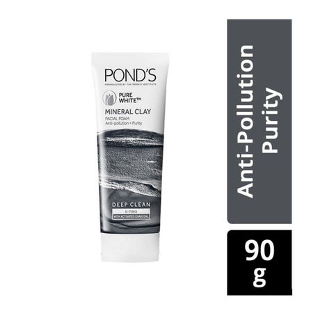 Buy PONDS Pure Detox Mineral Clay Facial Foam For Oil Free Instant Glow (90 g)-Purplle