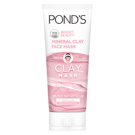 Buy POND'S Bright Beauty Mineral Clay Face Mask For Oil Free Instant Glow (90 g)-Purplle