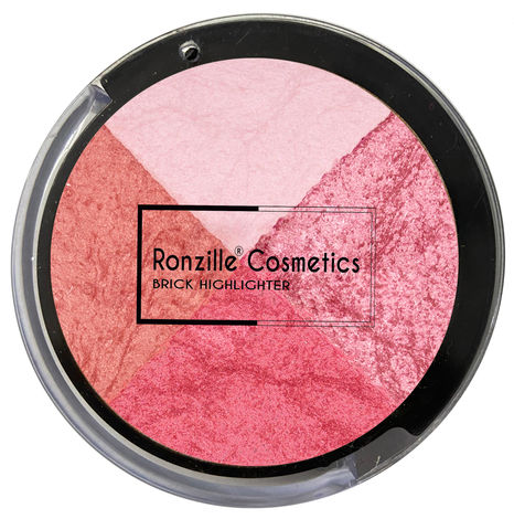 Buy Ronzille Shimmer Baked Blusher and Brick Highlighter - 04-Purplle