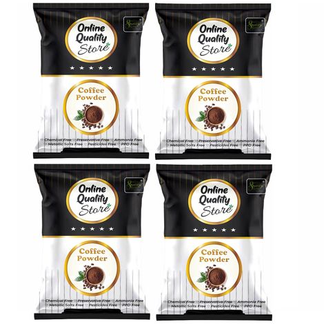 Buy Online Quality Store Coffee Body Scrub - 400 g (Set of 4) |Online Quality Store Coffee Body Scrub|Tan Removal Coffee Powder Skin & Hair|Coconut|Oily/Normal Skin {Coffee_400g}-Purplle