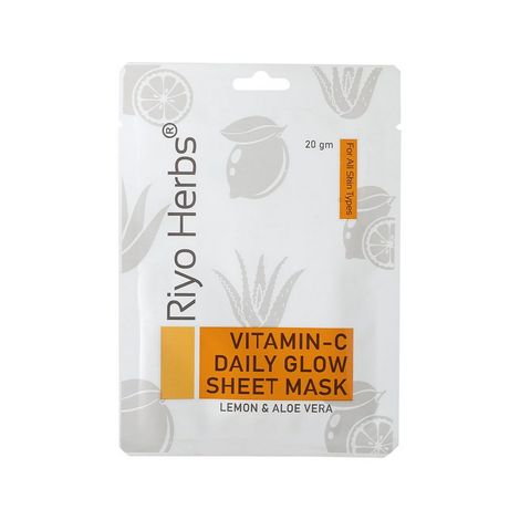 Buy Riyo Herbs Vit-C Daily Glow Lemon & Aloe Vera Face Sheet Mask, 20gm-Purplle