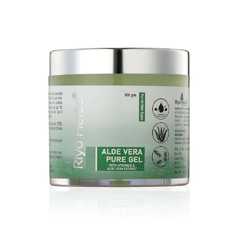 Buy Riyo Herbs Aloe Vera Pure Gel With Vitamin E & Pure Aloe Vera Extracts for Sunburn & Redness, 100 gm-Purplle