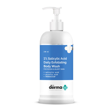 Buy The Derma co. 1% Salicylic Acid Daily Exfoliating Body Wash with Salicylic Acid , Glycolic Acid & PENTAVITIN® - 250 ml-Purplle
