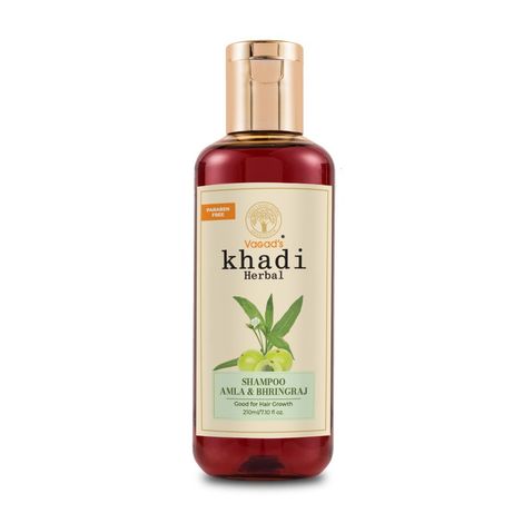 Buy Vagad's Khadi Herbal Gramodaya A mla and Bhringraj Shampoo 210 ml | Strengthens Hair | Best for Hair Fall | Parabens Free | Silicon Free-Purplle