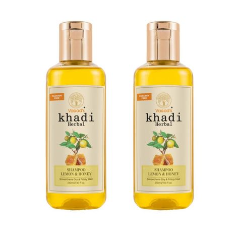 Buy Vagad's Khadi Lemon and Honey Shampoo 210ml | Anti-dandruff | Parabens free | Silicon Free-Purplle