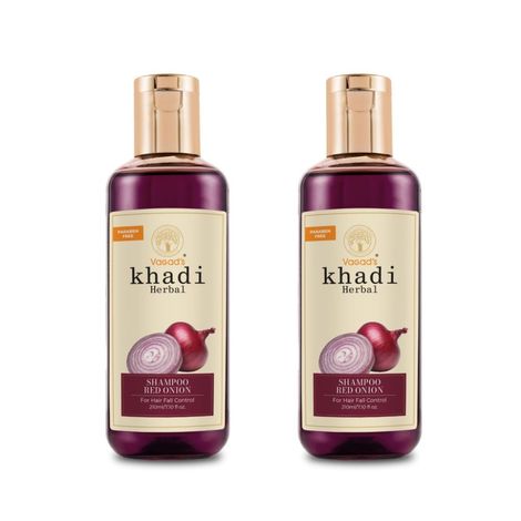 Buy Vagad's Khadi Herbal Gramodaya Red Onion Shampoo 210 ml | Anti-Hair fall | Parabens free | Silicon Free-Purplle