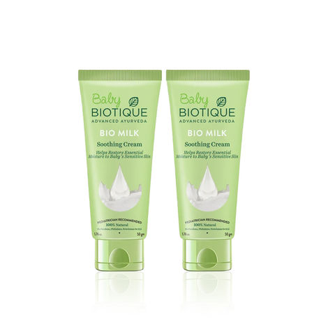 Buy Biotique Bio Milk Nurturing Baby Moisture Cream - Pack Of 2-Purplle
