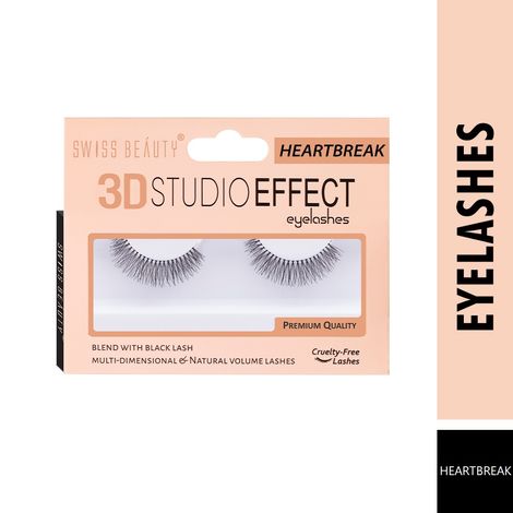 Buy Swiss Beauty 3D Studio Effect Eyelashes Heart Break-Purplle