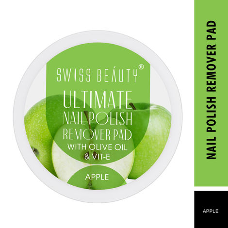 Buy Swiss Beauty Ultimate Nail Polish Remover Pad with Olive Oil & VIT-E - Apple-Purplle