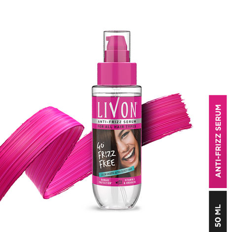 Buy Livon Hair Serum for Women & Men, All Hair Types for Smooth, Frizz free & Glossy Hair, 50 ml-Purplle