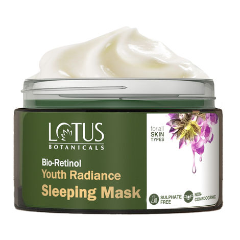 Buy Lotus Botanicals Bio Retinol Youth Radiance Sleeping Mask | Reduces Fights Fine Lines & Nourishes Skin | Preservative Free | For All Skin Types |(50 g)-Purplle