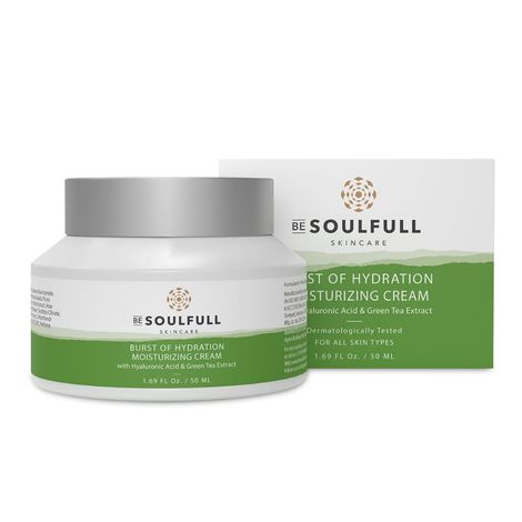 Buy Be Soulfull Moisturizing Cream | Moisturizer with Hyaluronic Acid, Green Tea, Pomegranate & Willow Bark Extract | Hydrates, Nourishes, Treats & Calms Skin I For Men & Women - 50 gm-Purplle