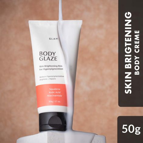 Buy Glamrs Body GLAZE Skin Brightening Body Cream For Hyperpigmentation Control - Squalene Kojic Acid Niacinamide (50g)-Purplle