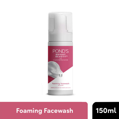 Buy Pond's Bright Beauty Foaming Brush Facewash for Glowing Skin, Deep Clean Pores, All Skin Types, 150 ml-Purplle