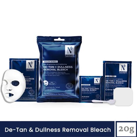 Buy NutriGlow Advanced Organics De-Tan & Dullness Removal Bleach For Skin Lightening (20 gm)-Purplle