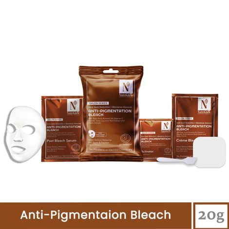 Buy NutriGlow Advanced Organics Anti-Pigmentation Bleach For Blemish Removal (20 g)-Purplle