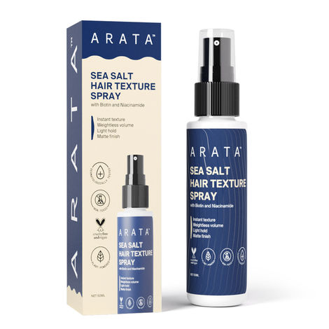Buy Arata Sea Salt Hair Texture Spray (50 ml) | Infused With Sea Salt, Biotin & Niacinamide | For Instantly Thicker, Full-Bodied Hair-Purplle