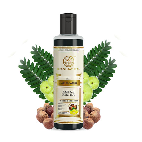 Buy Khadi Natural Amla & Reetha Hair Cleanser | Thicker & Stronger Hair - 210ml-Purplle