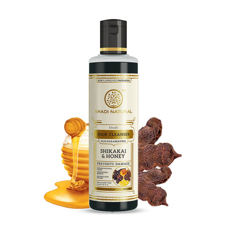 Buy Khadi Natural Shikakai & Honey Hair Cleanser | Stimulating Hair Growth - (210ml)-Purplle