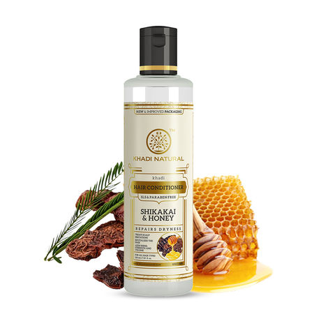 Buy Khadi Natural Shikakai And Honey Herbal Hair Conditioner| SLS & Paraben Free - 210ml-Purplle