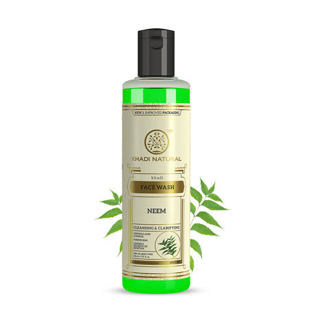 Buy Khadi Natural Neem Herbal Face Wash| Removes Dirt, Oil & Impurities - (210ml)-Purplle