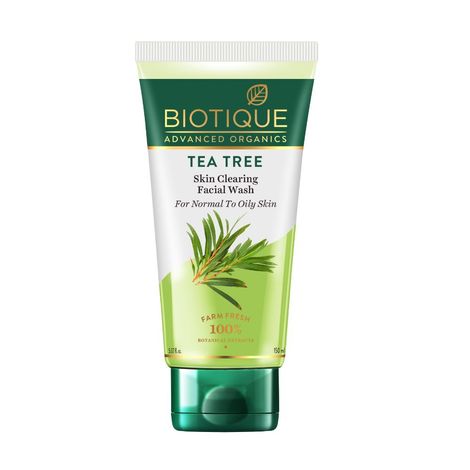 Buy Biotique Advanced Organics Tea Tree Skin Clearing Facial Wash (150 ml)-Purplle