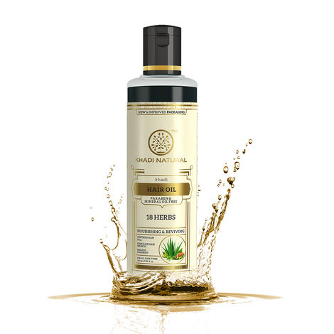 Buy Khadi Natural 18 Herbs Herbal Hair Oil| Anti Depressent & Relaxation - (210 ml)-Purplle