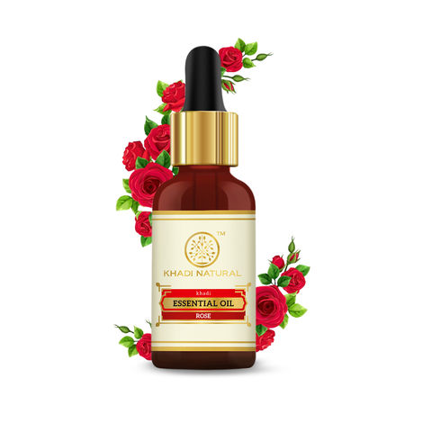 Buy Khadi Natural Rose Essential Oil| Hydrates Skin (15ml)-Purplle