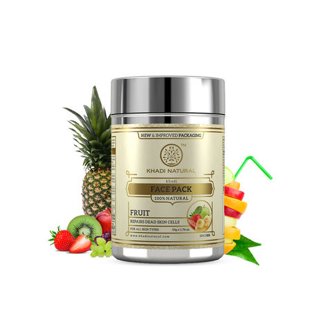Buy Khadi Natural Fruit Face Pack| Repair Dead Skin Cells| (All Skin Types) - (50gm)-Purplle