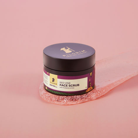 Buy Pilgrim Red Vine Face Scrub with Mulberry Extract & Aloe for Glowing Skin,A Unclogs pores , Fights Ageing & boosts CirculationA |Men & Women (50 gm)-Purplle
