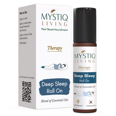 Buy Mystiq Living Therapy - Deep Sleep Roll On: Blend Of 100% Natural and Pure Essential Oils 10 ml-Purplle