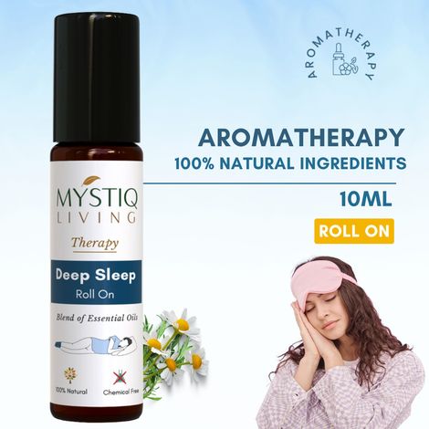 Buy Mystiq Living Therapy - Deep Sleep Roll On: Blend Of 100% Natural and Pure Essential Oils 10 ml-Purplle