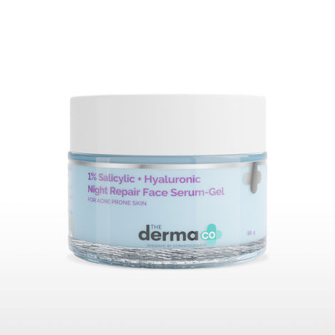 Buy The Derma Co.1% Salicylic + Hyaluronic Night Repair Face Serum-Gel for Acne-Prone Skin (50 g)-Purplle