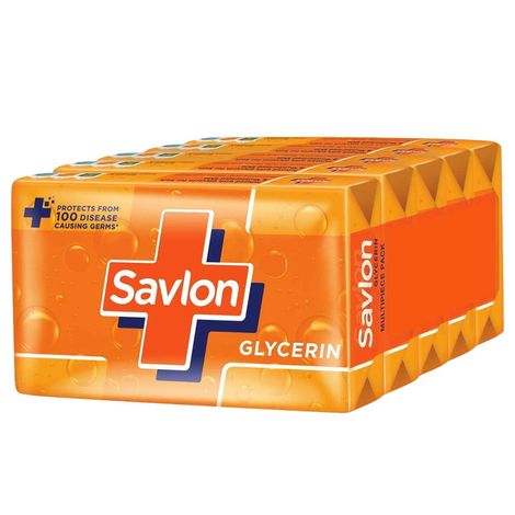 Buy Savlon Moisturizing Glycerin soap bar with germ protection, Pack of 5-125g each-Purplle
