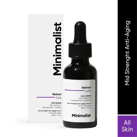 Buy Minimalist Retinol 0.6% Anti Aging Mid-strength Formula For Fine Lines & Wrinkles-Purplle